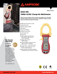 Thumbnail of document Data Sheet - ACDC-100 1000A AC/DC Clamp Meter